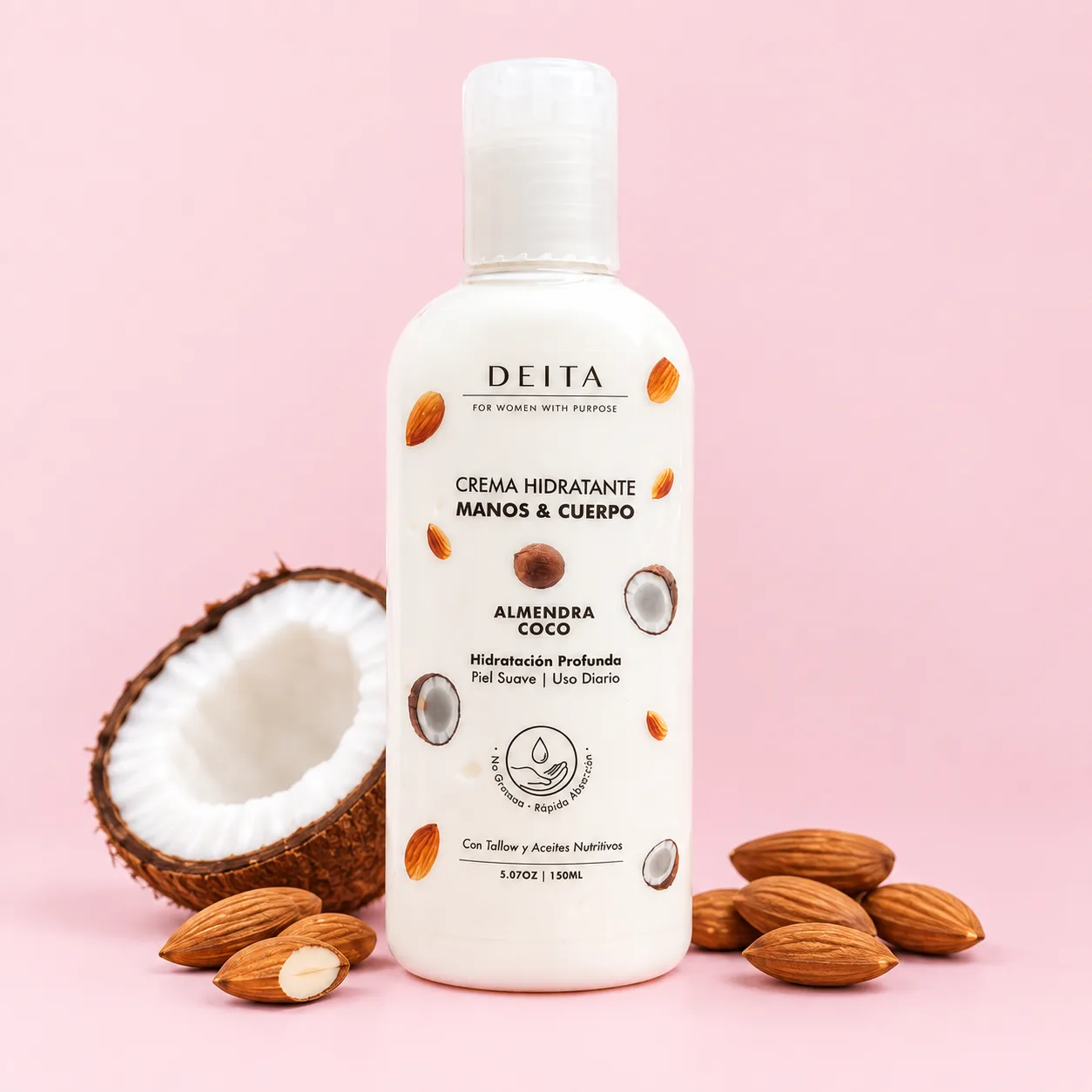 Crema hidratante Deita para manos y cuerpo